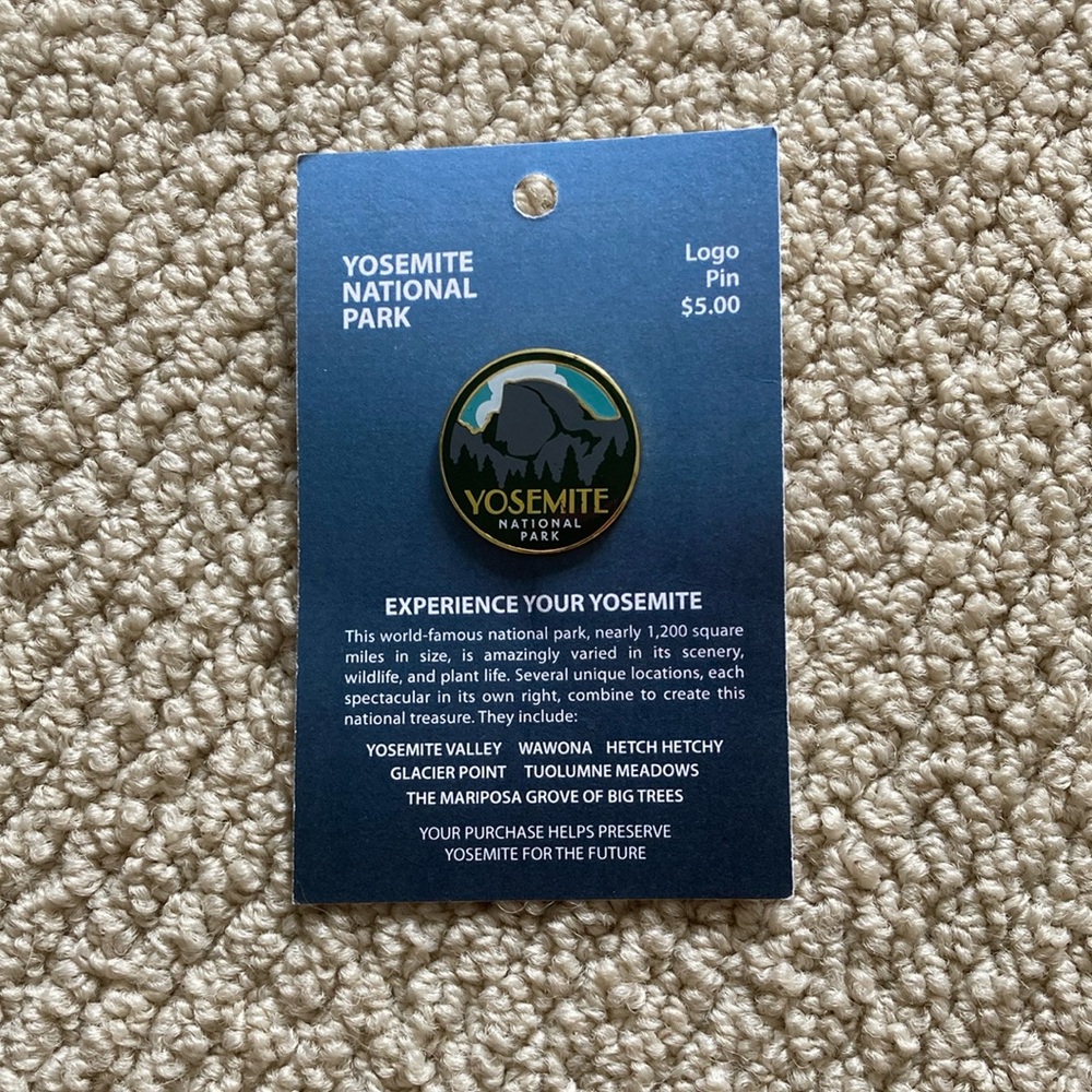 Yosemite California National Park Pin Button Souvenir 1” Parks Project NWT